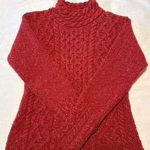 Aran Sweater Market Ireland Cable Knit Wool Cashmere Sweater M